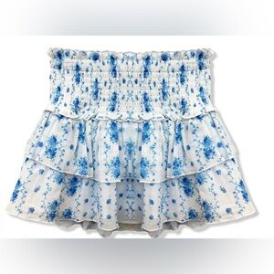 KatieJ NYC Junior Bianca Skirt Santorini Stripe Floral size xs